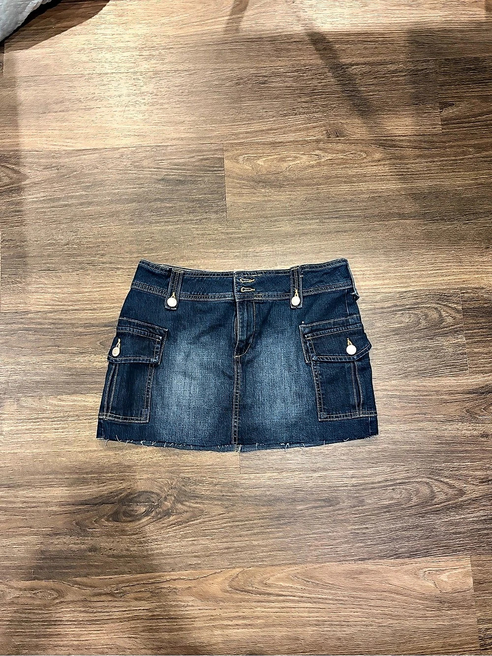 Old Navy Denim Cargo Mini Skirt Like New